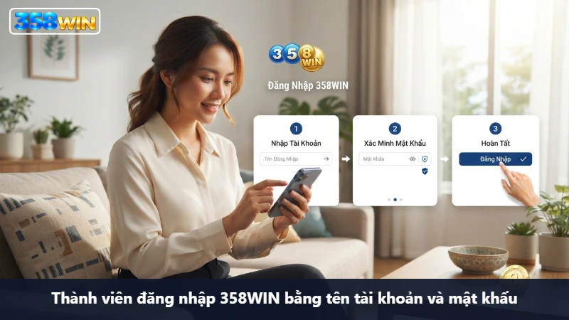 Người dùng khôi phục mật khẩu tài khoản 358WIN trên điện thoại